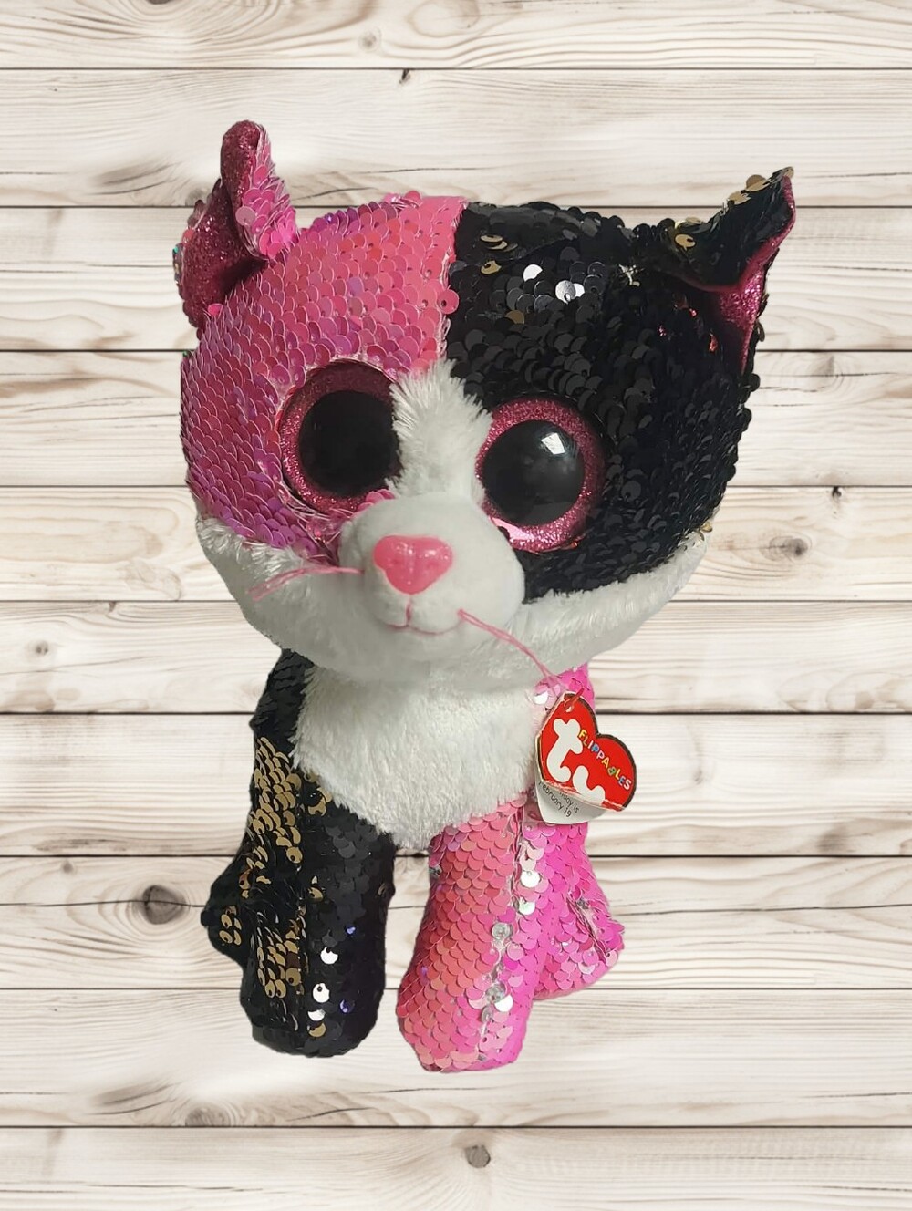 ​🎀 Ty Flippables "Malibu" the Sequin Cat Plush 🐱✨